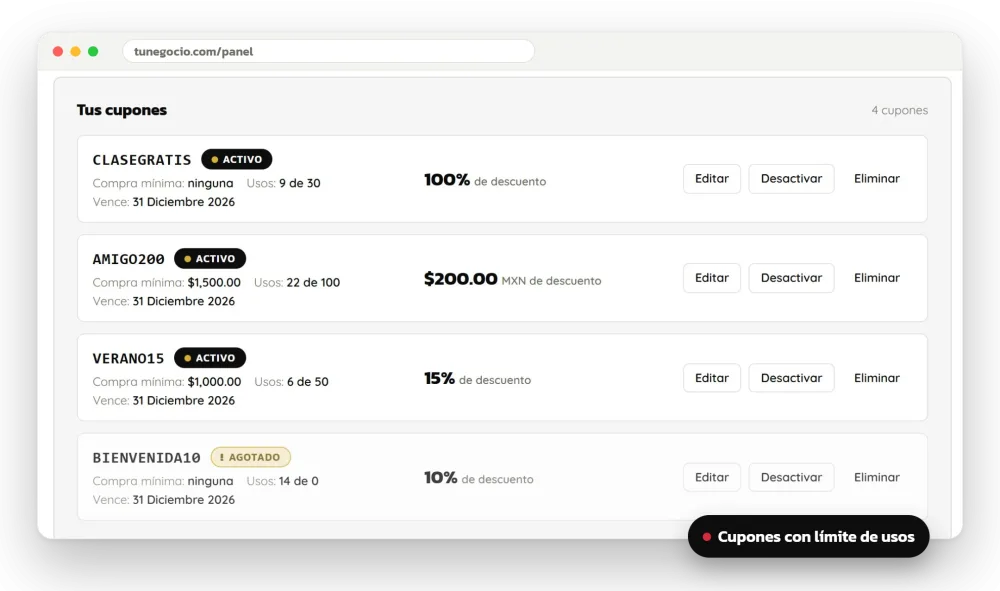 Promociones que sí se controlan