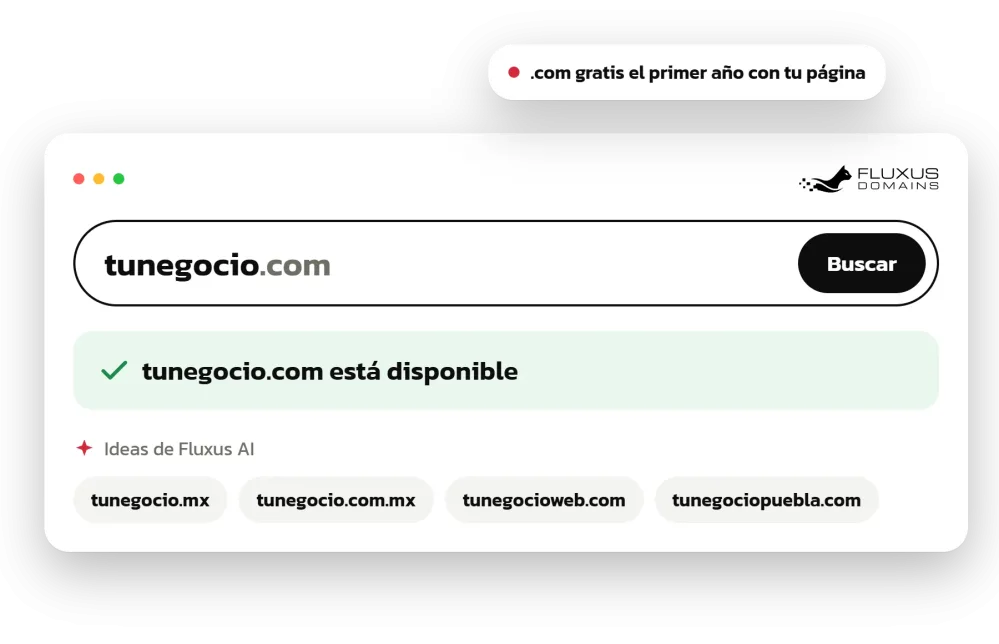 También te ayuda a encontrar tu dominio